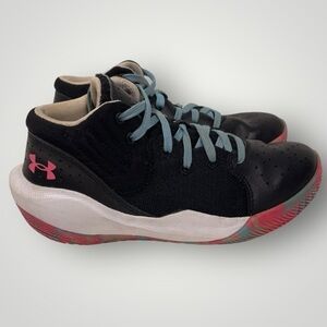 Under Armour Kids Black and Pink Sneakers